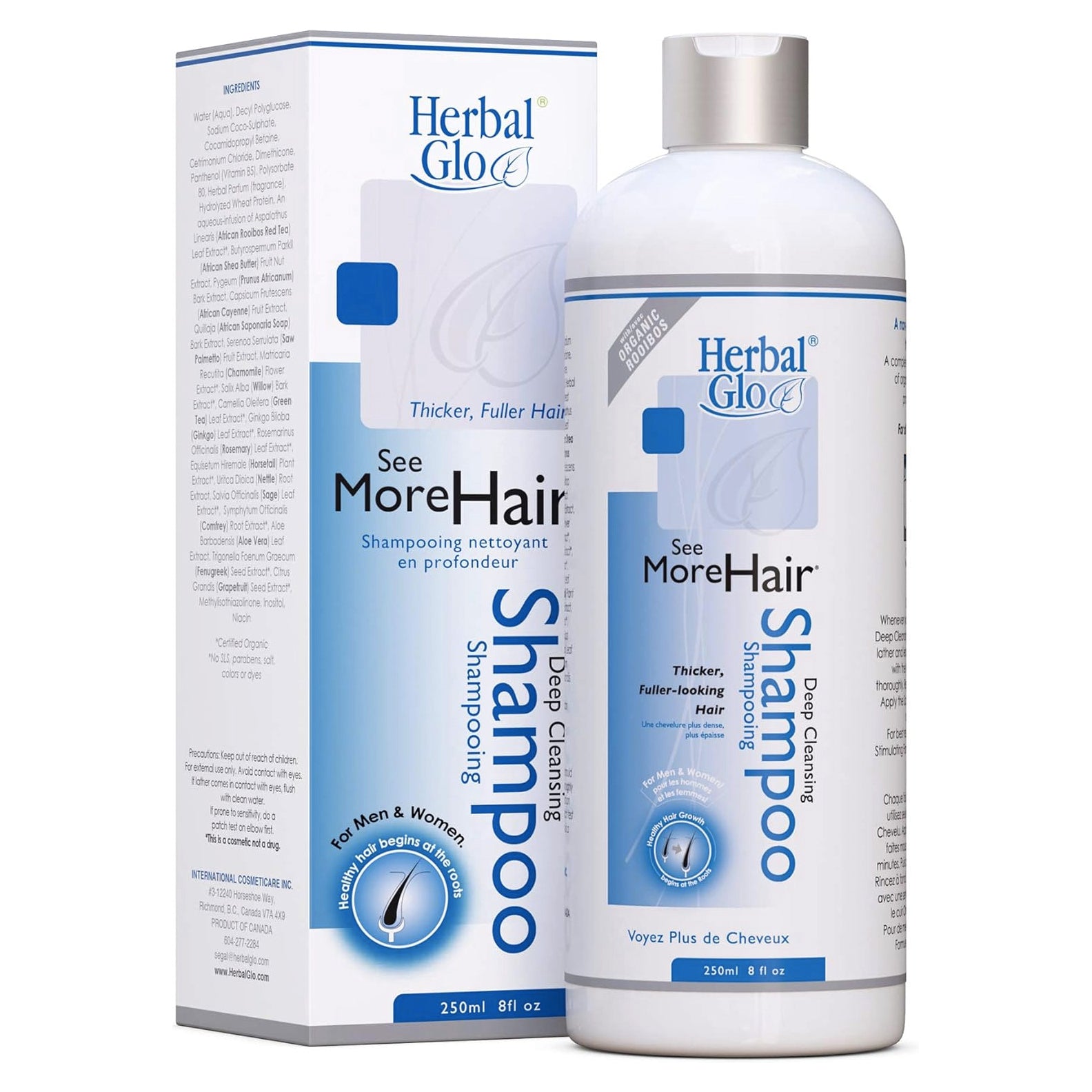 Shampoing nettoyage en profondeur pour la repousse des cheveux - See More Hair - Herbal Glo - 250ml